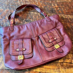 Lauren By Ralph Lauren Governors Lodge Soft Burgundy Leather Bag